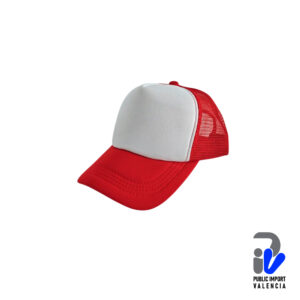 Gorra Trucker Roja Pantalla Blanca Sublimable