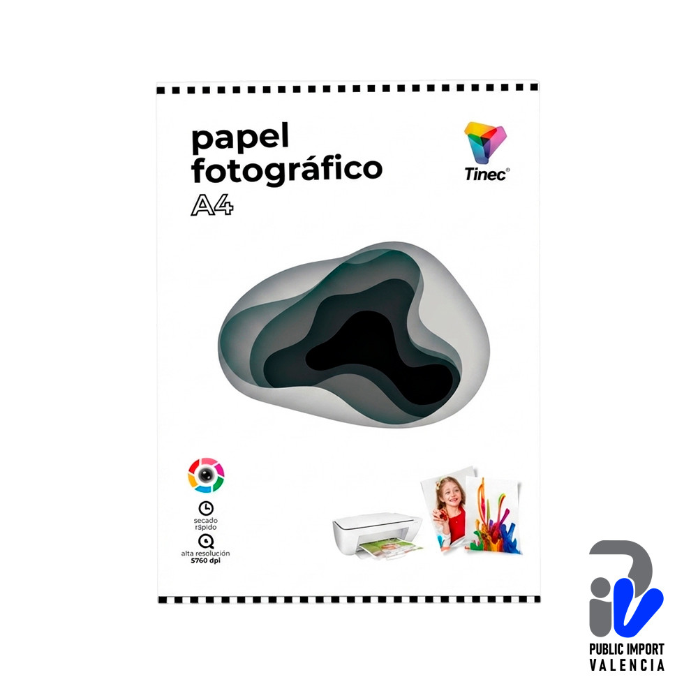 Papel Fotografico A4 20 Hojas Tinec
