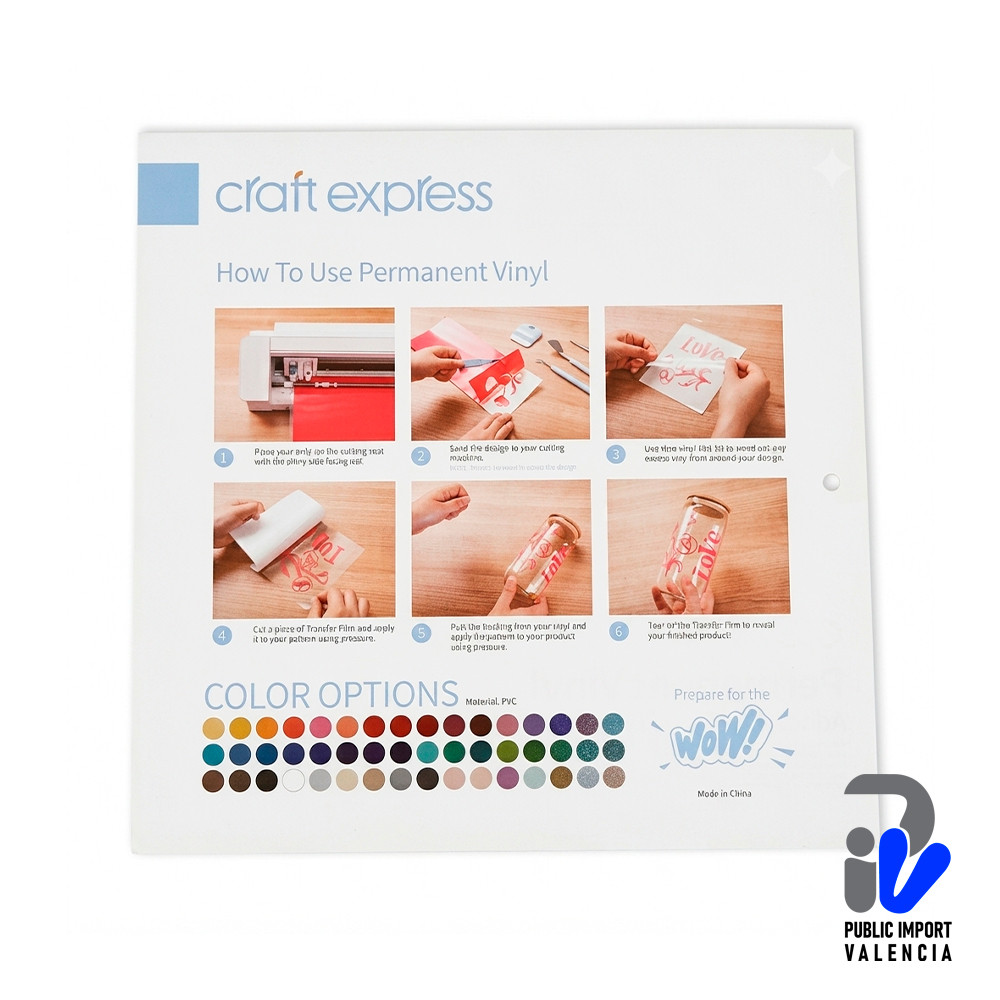 Vinil Adhesivo Fucsia 30cm x 30cm Craft Express - Imagen 2