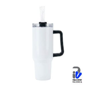 Vaso Blanco Tipo Stanley de 1200 ml (40 oz) Sublimable con Pitillo