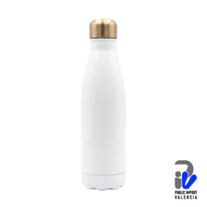 Botella Bombita Blanca Térmica Doble Pared Sublimable 600ml