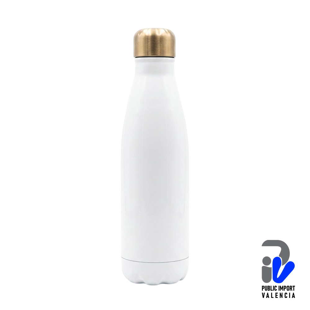 Botella Bombita Blanca Térmica Doble Pared Sublimable 600ml