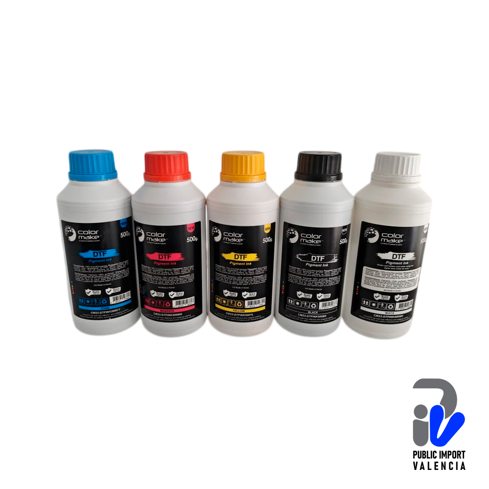 Kit Tinta DTF Textil 500ml Color Make