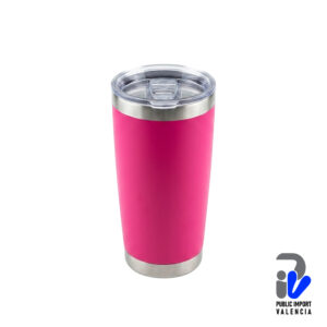Vaso Fucsia Aro Plateado 20 Oz Color Make